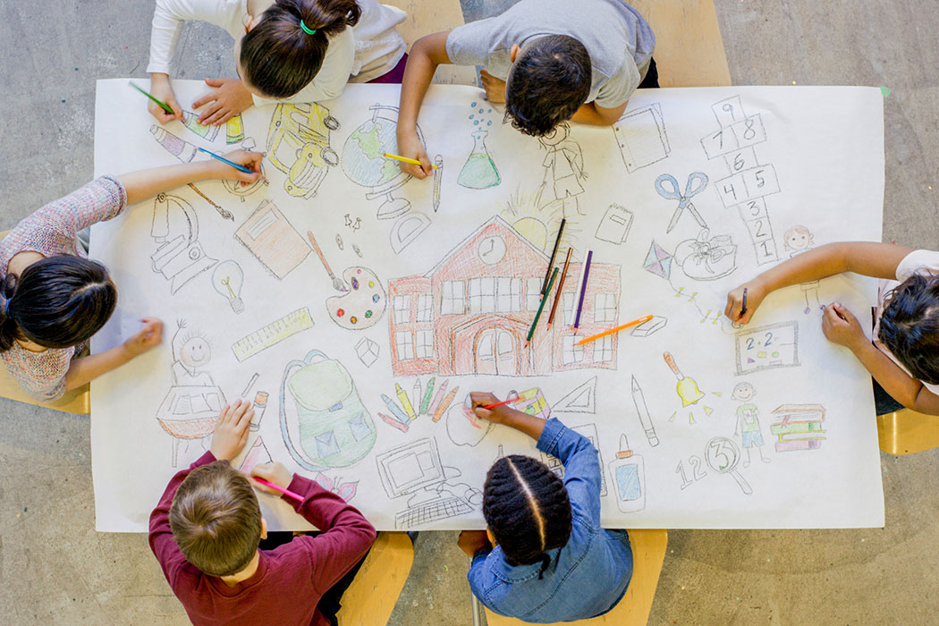 Procurement for Education - Students Drawing a Picture Together