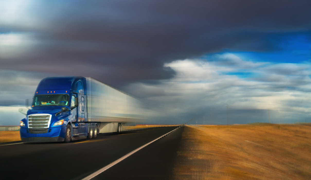 JAGGAER Advanced Sourcing Optimizer - Blue Speeding Truck