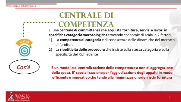 Centrale di competenza- cos'è