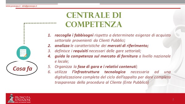 Centrale di competenza-cosa fa