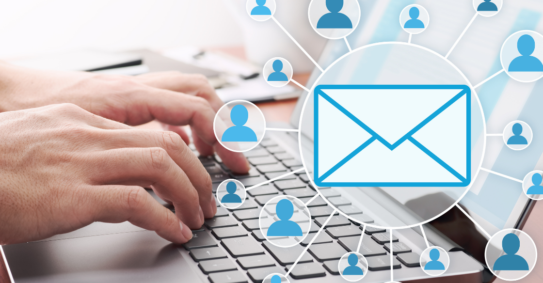 Man sending email