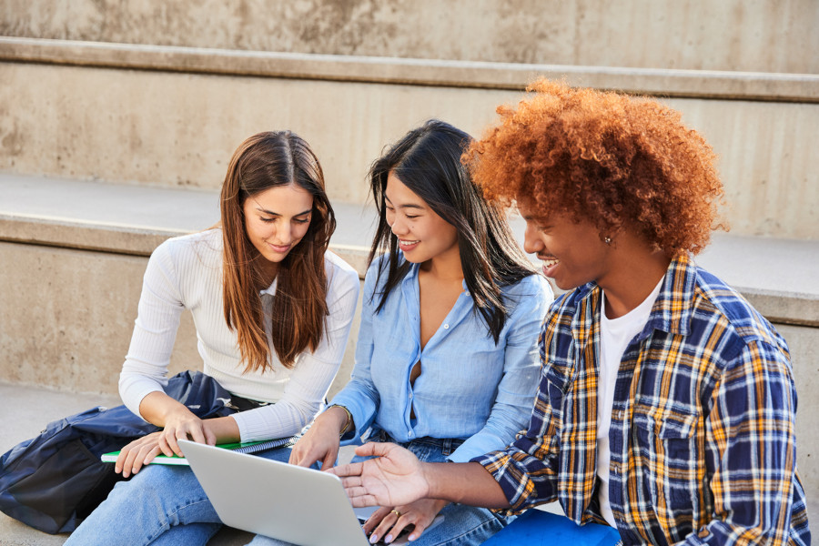 Students on campus