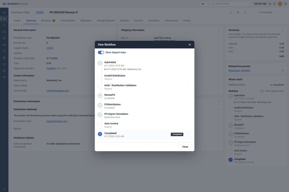 ePro Approval Workflow PO