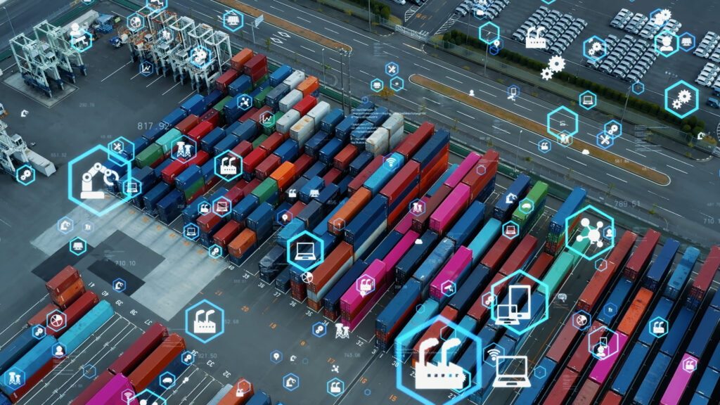 Smart supplier collaboration concept. Communication network. Digital transformation.