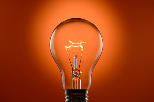 light bulb orange